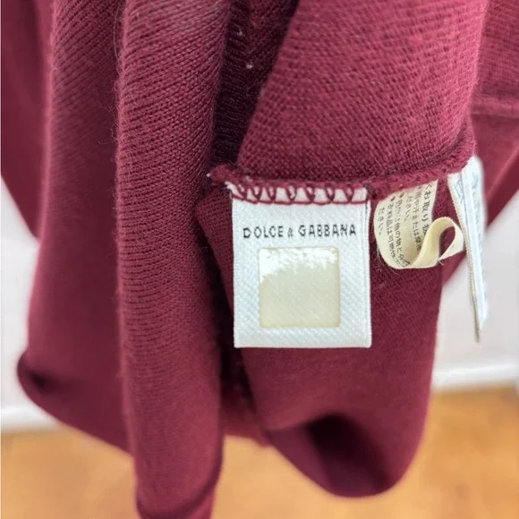 D&G Burgundy Long Sleeve Dress with Black Lace - Picture 4 of 4